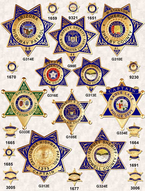 GA-REL 6 & 7 ENAMEL POINT BADGES GAREL PAGE 5 police badges