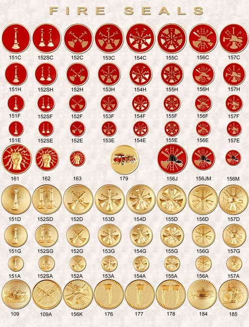 fire department seal & collar ornaments